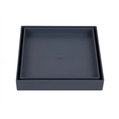 Ralo Oculto Universal Quadrado Cinza Astra