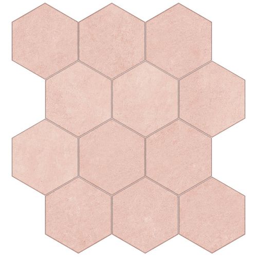 Porcelanato Hexa Cement Pink Mate 17x19,5 Sense