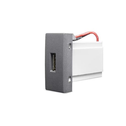 Módulo Tomada USB 2A Bivolt Inova Pro Class Grafite Alumbra