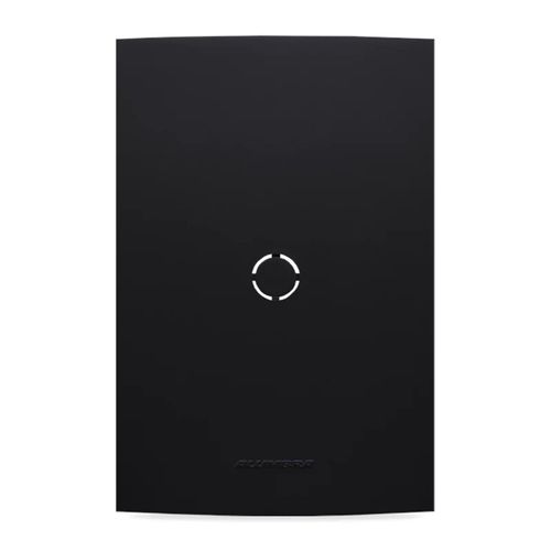Placa Cega 4x2 com Saída para Fio Inova Pro Class Ébano Fosco Alumbra