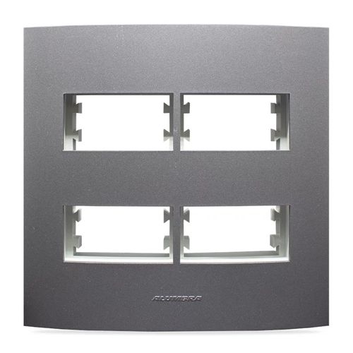 Placa 4x4 Inova Pro Class 4 Módulos Horizontais Grafite Alumbra