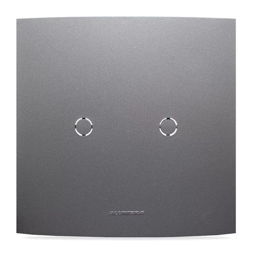 Placa Cega 4x4 com Saída para Fio Inova Pro Class Grafite Alumbra