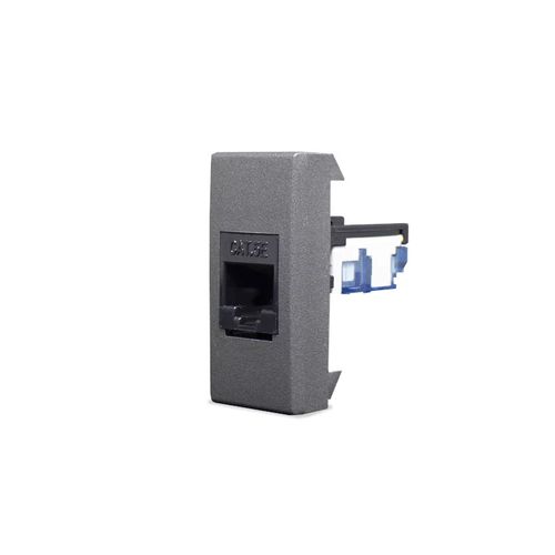Módulo Tomada RJ45 CAT 5E Inova Pro Class Grafite Alumbra
