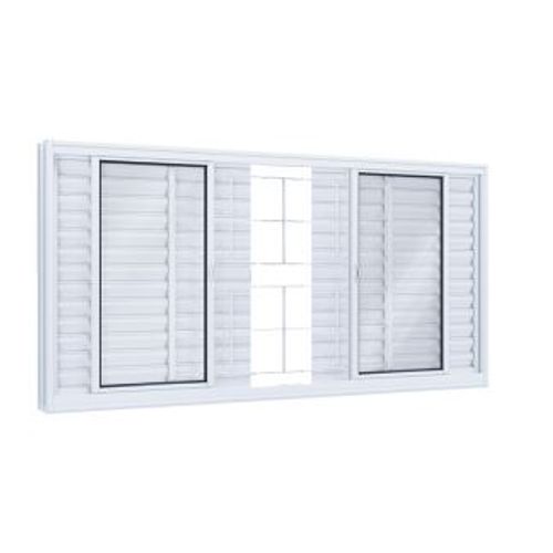 Veneziana Facilità Correr Grade Quadrada 6 folhas 1,50X1,00X12