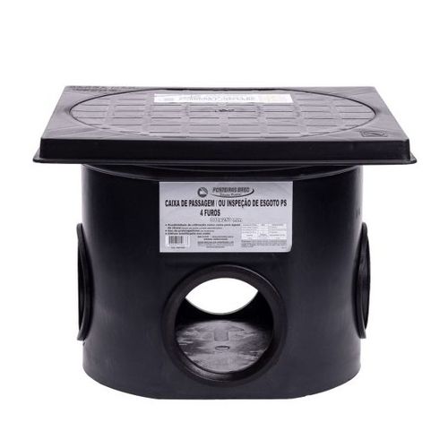 CAIXA DE INSPECAO 4 FUROS 300X250MM S/ TAMPA